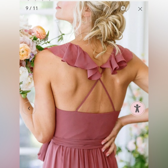 NEW Revelry Valerie Chiffon Faux Wrap Dress in Sage W12 - Picture 5 of 16